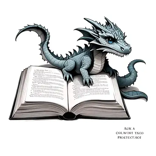 Baby Dragon And Book