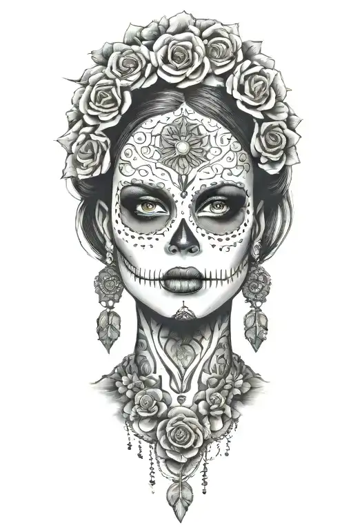 Alamo Day Of The Dead Woman Background Alamo Building