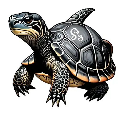 Turtle With Initials Csz