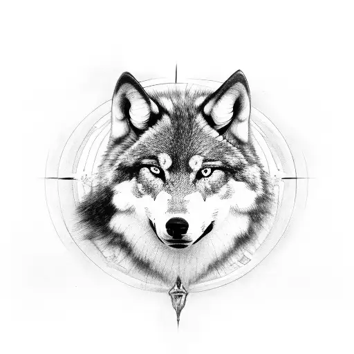 A Big Cross That Transforms Into A Wolf Head