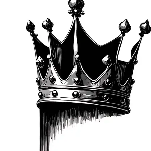 Crown With Shading Symmetrically Minimalistic