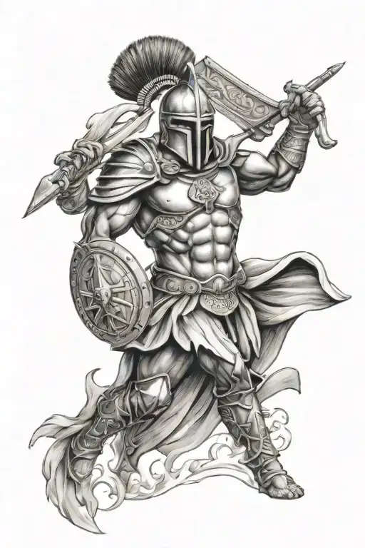 Spartan Warrior Surrounded