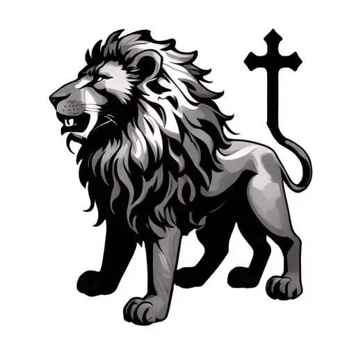 Cross And Lion