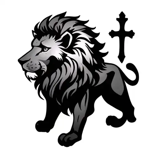 Cross And Lion