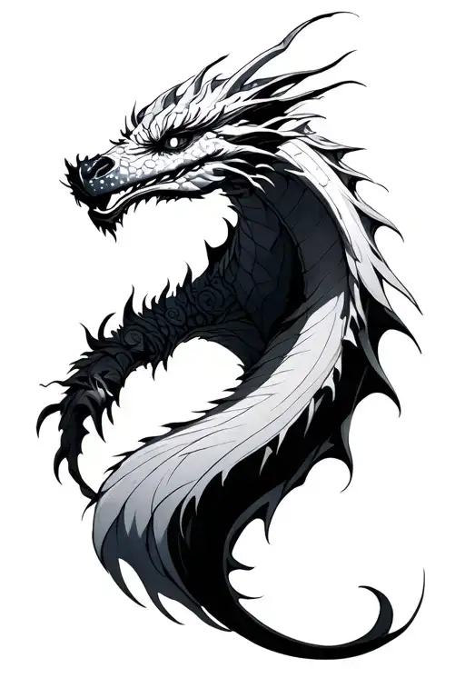 A Magnus Archives Inspired Tattoo Of Eyes White Dragon