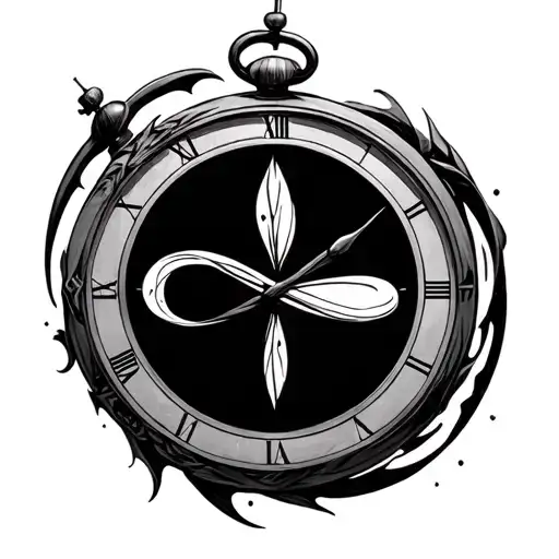 Infinity Sign With Clock