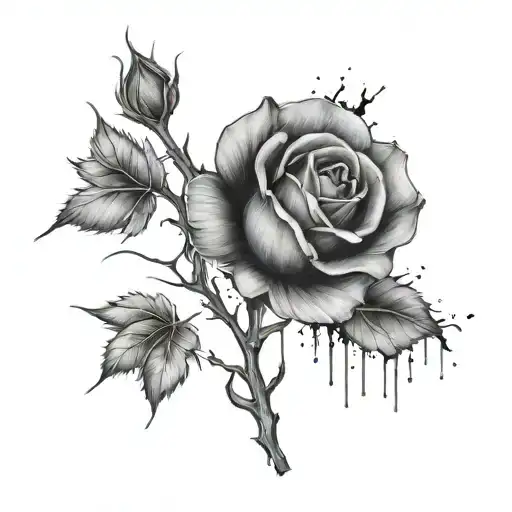 Black Rose With Smudges