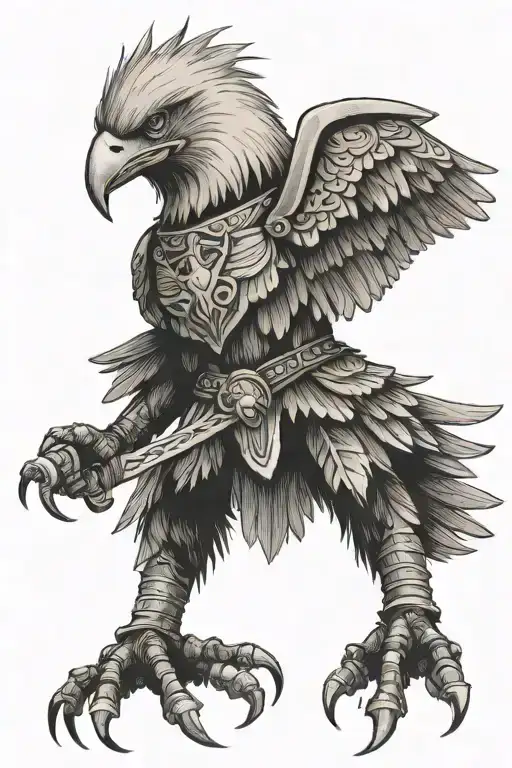 Eagle With Sparta Warrior