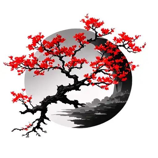Red Blossom Tree