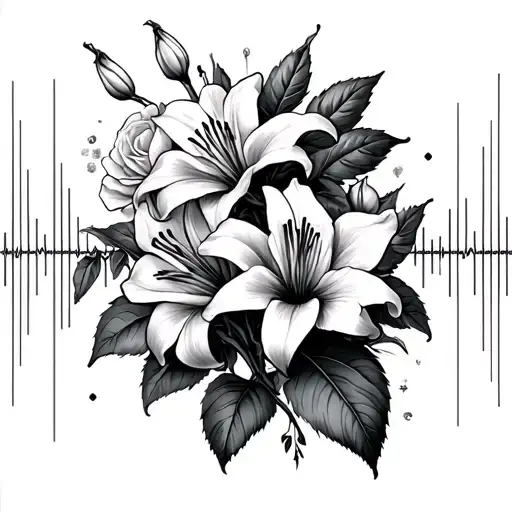 Spider Lilies With Roses Around Sound Wave Audio