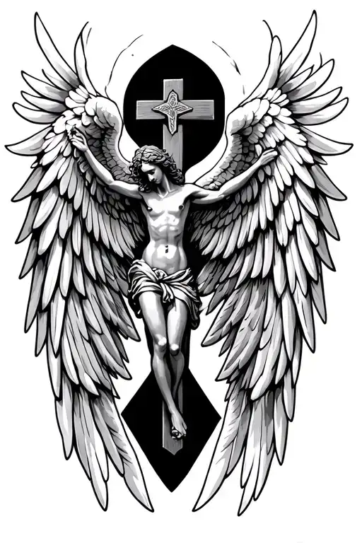 Crucifix Angel Wings