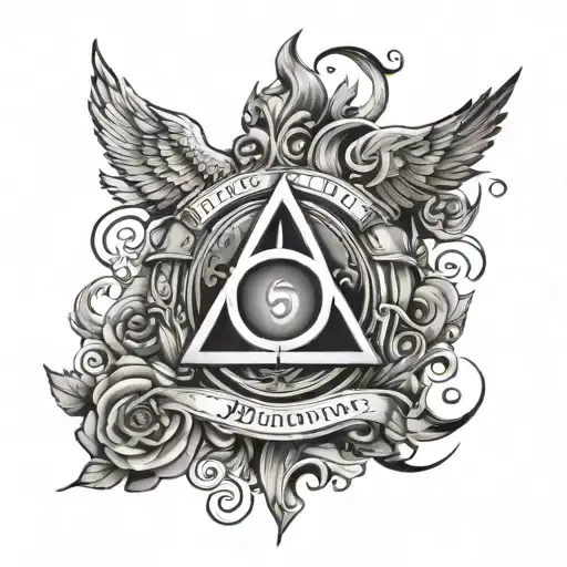 Harry Potter Themed Tattoo Featuring Love Symbol