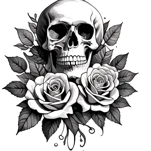 Skull And Roses