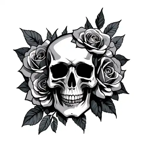 Skull And Roses