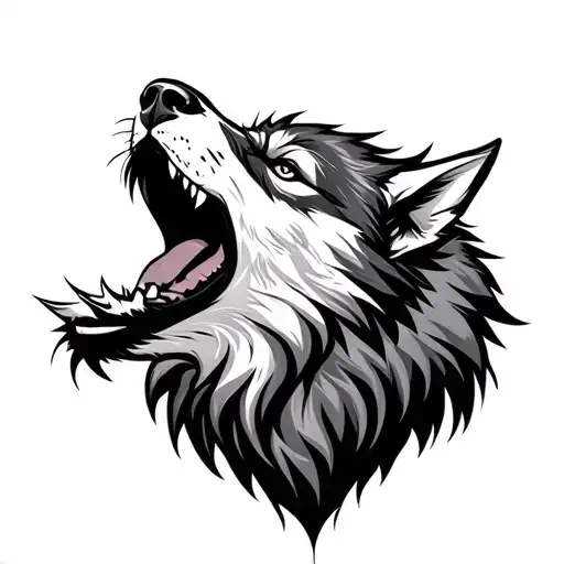 Roaring Wolf Howling