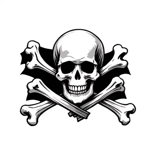 Skull And Bones Pirate Flag