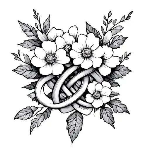Witches Knot With Flowers Intertwined