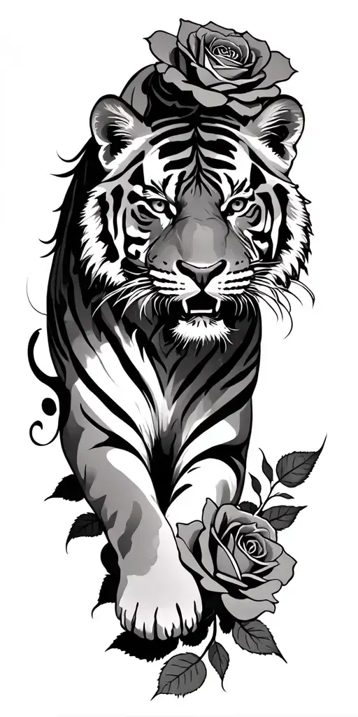 Tiger And Rose