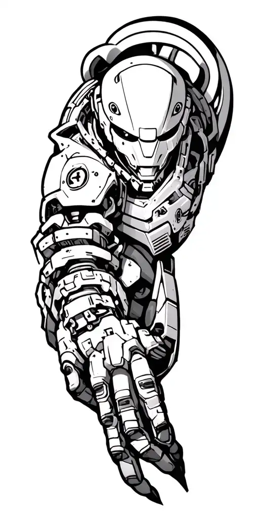 Japanese And Robot Arm Sleeve