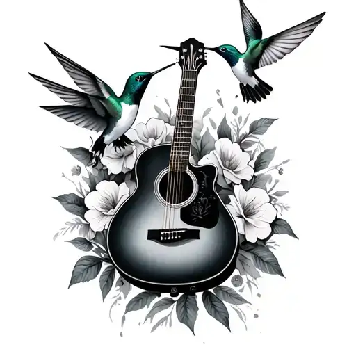 Hummingbirds Acoustic Guitar