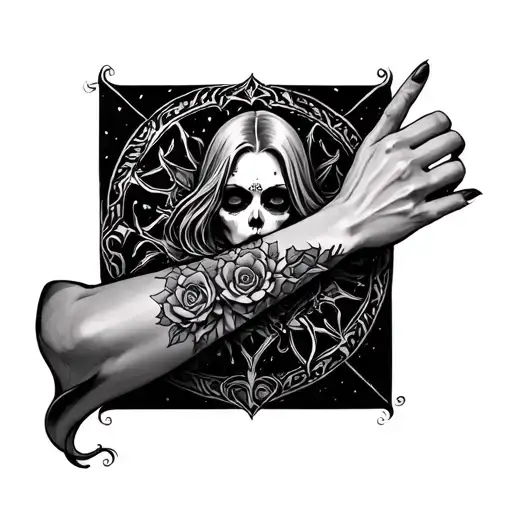 Goth Tattoo That Wraps Around My Whole Forearm