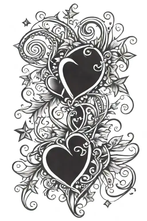 Vine Wrapping With Hearts And Stars