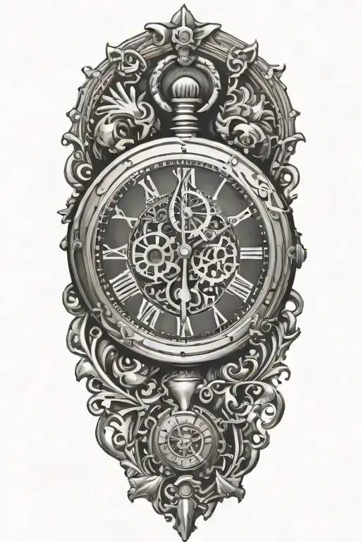 Stopwatch Surrounded Flur De Lis