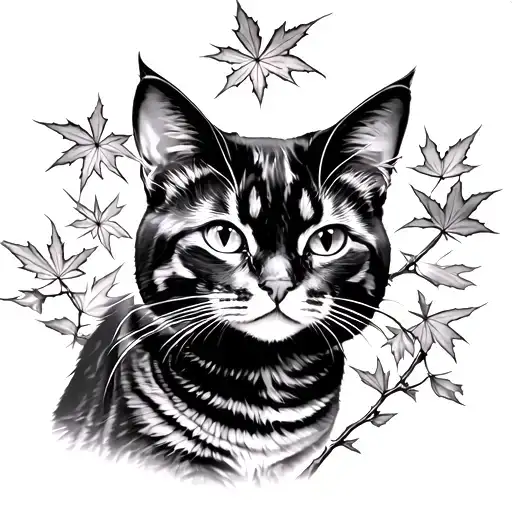 Traditional Cat Japanese Maple On Body