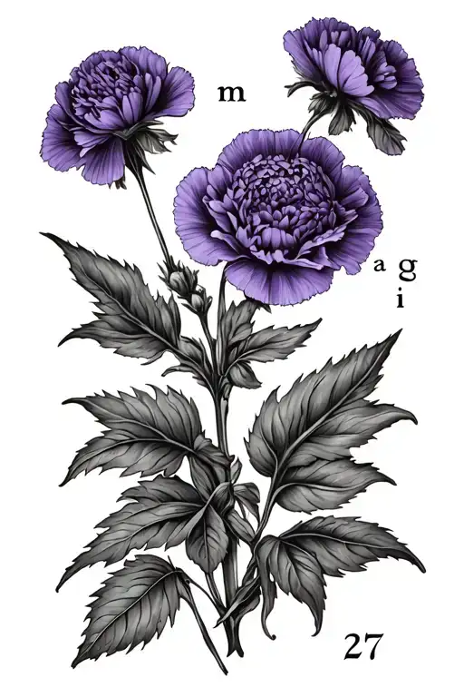 A Peak A Violet A Carnation With Initial Leaves M A G I E P With Figures 26 And 7