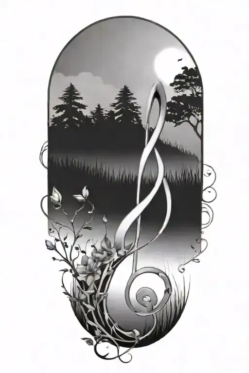 Music Note Nature Inspired Forearm