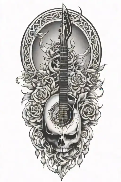 Music 8Th Node And Peace Inspired Tattoo Design