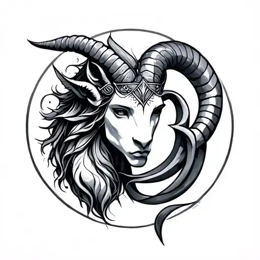 Aquarius With Capricorn Zodiac Sign Inside