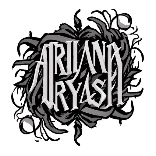 Two Word Ambigram Generator Of Name Ariana & Aryash