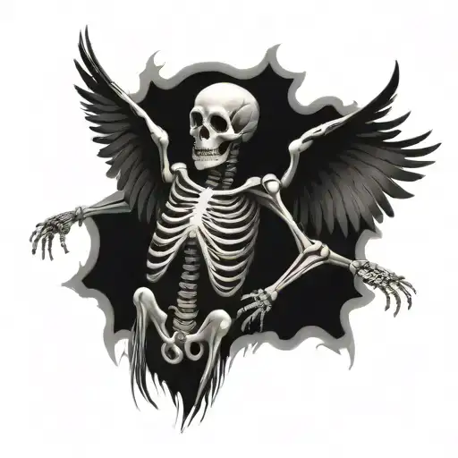 Skeleton With Broken Wings