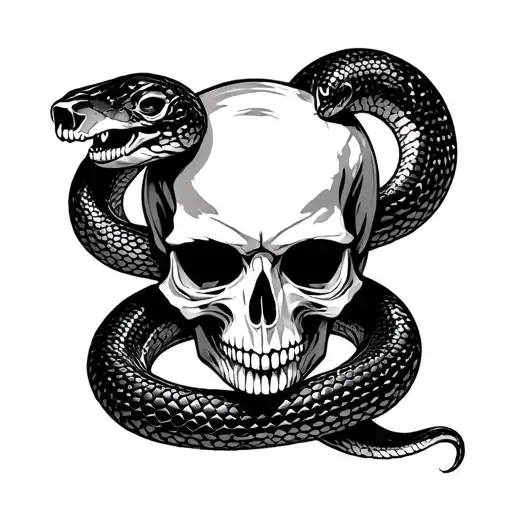 Skull And Snake