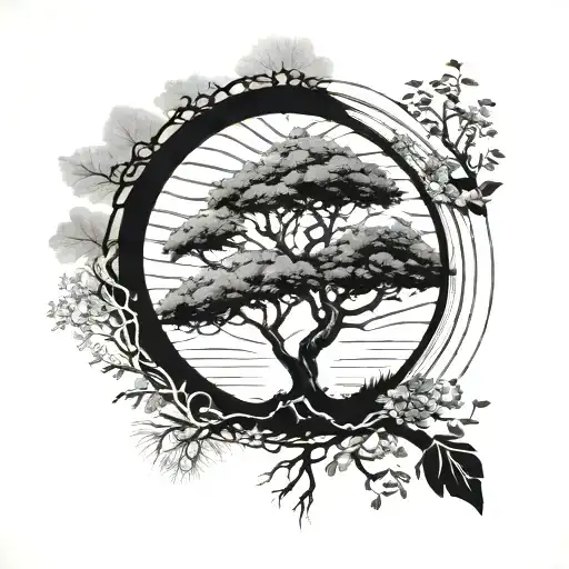 Enso With Tree Inside