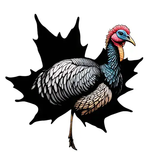 Turkey Inside A Maple Leaf