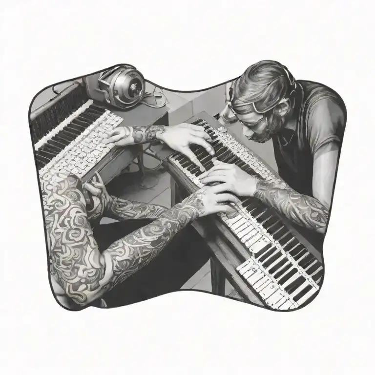 Artist Painting With Keyboard