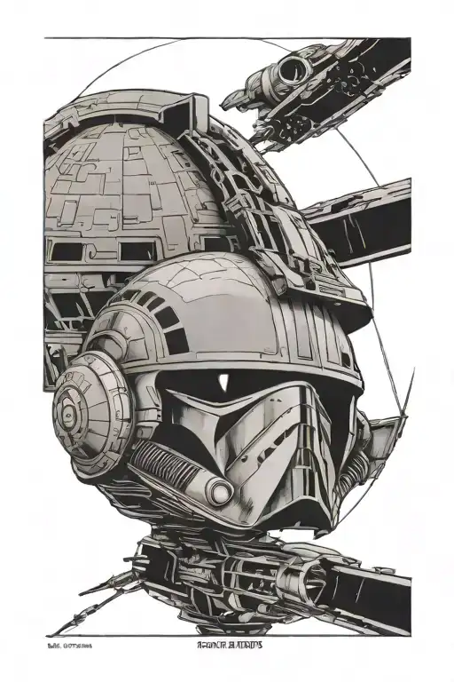 Star Wars Tattooing X Wing Death Star Rebel Helmet