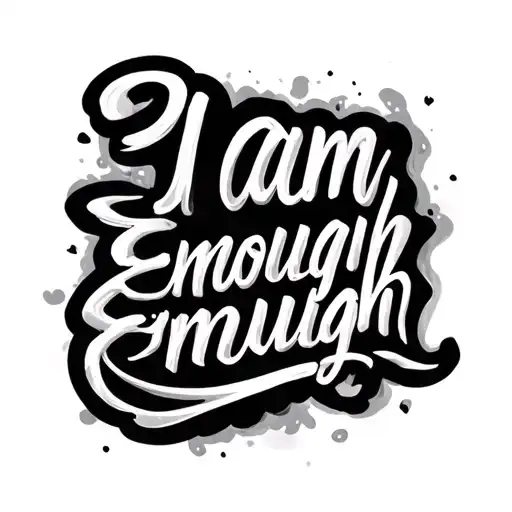 3 I Am Enough Different Fonts