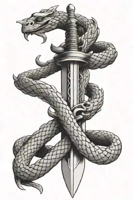 Sword Passes Through Snake