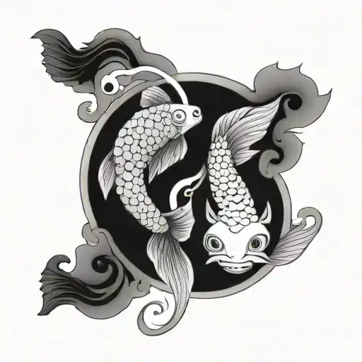 Picese Fish Yin Yang Magestical