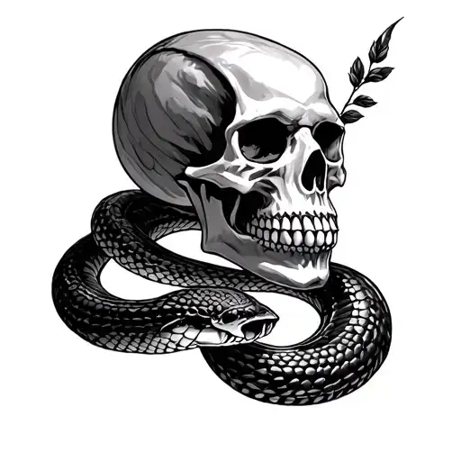 Skull And Snake