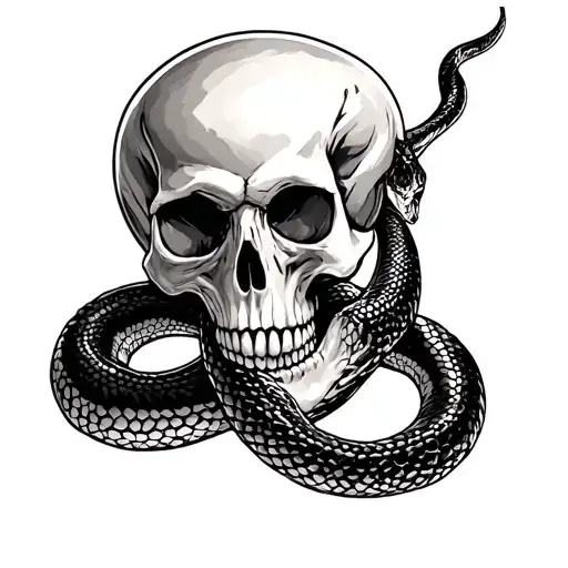 Skull And Snake