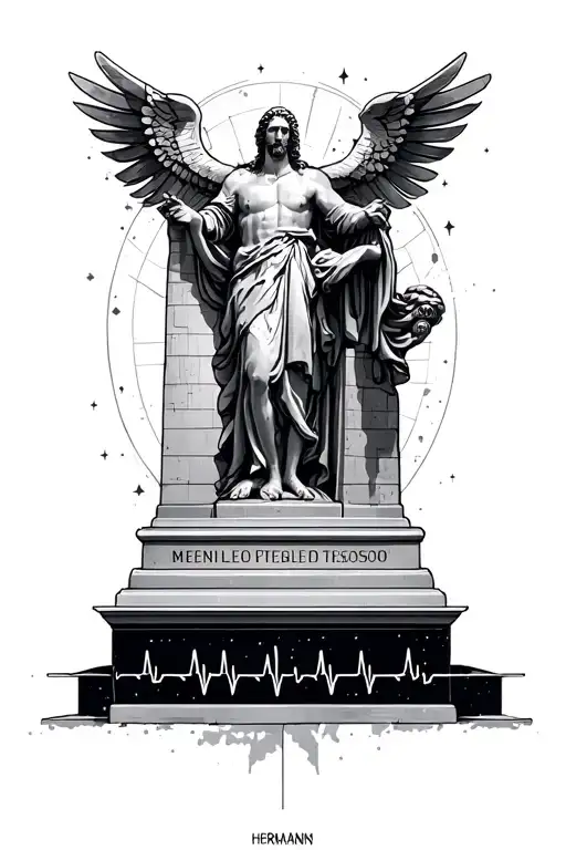 Herrmanns Monument With An Ekg Line