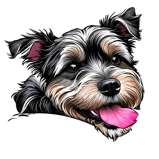 Dog And Pink Made Paw