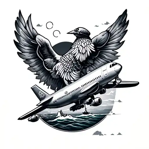 Travel Themed Tattoo With Cordnets