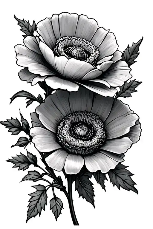 Daisy Rose Poppy Poppy Holly Boquet Held Together