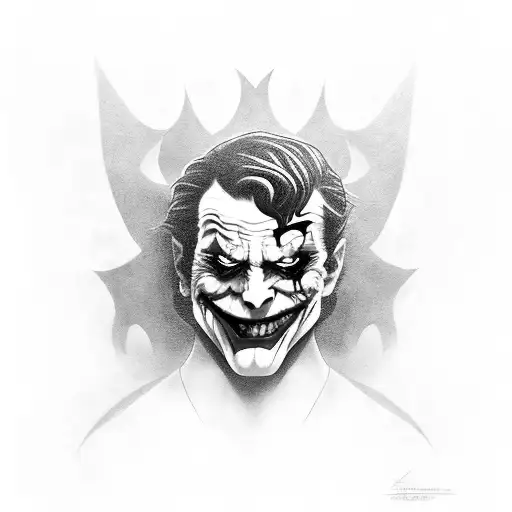 Joker Is Taking Off A Japanese Mask