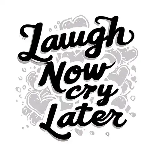 Laugh Now Cry Later Lettering
